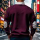 thumbnail image 5 of pstuiky Camisas de invierno de manga larga para hombre, Blusa informal de manga larga con cuello alto y cremallera con bloques de color para hombre camisetas de hombre l, 5 of 9