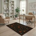 thumbnail image 2 of ODIKA 4'x6' Washable Area Rug Pet Friendly, Non-Shedding Autumnal Tones Enchanted Foliage Whimsical Nature Motif with Mystical Accents for Bedroom, Reading Nook, 2 of 7