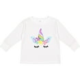 thumbnail image 3 of Inktastic Unicorn Face Girls Long Sleeve Toddler T-Shirt, 3 of 5