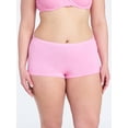 thumbnail image 2 of Joyspun Women's Cotton-Blend Boyshort Panties, 6-Pack, Sizes S-XXXL, 2 of 13