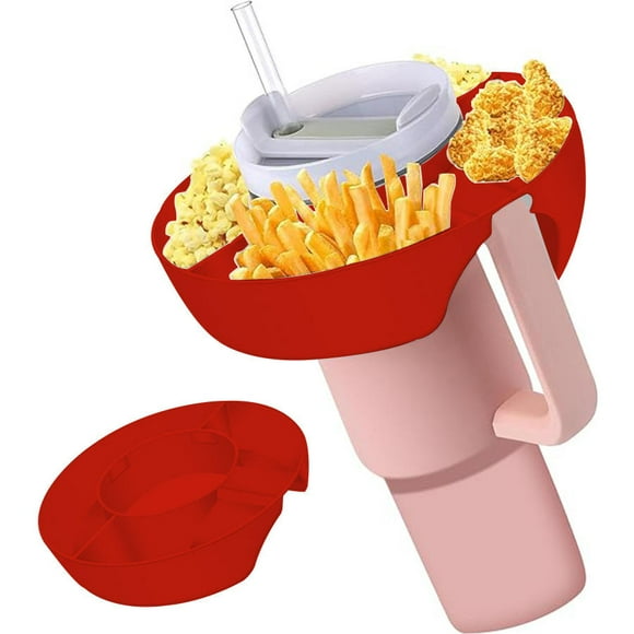 Snack Bowl for Stanley Cup Tumbler Snack Tray 40oz Tumbler with Handle Reusable Snack Plates Container Cup Accessories