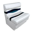 thumbnail image 2 of Horizon Manufacturing Elite Series 28" Pontoon Bench Seat Cushion Set 3200-AADK White/Navy/Blue (Base sold Separate 3009-AB), 2 of 4