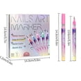 thumbnail image 5 of 12Pcs 3D Nail Art Mader Pens, Fine Tips Nail Polish Pens Nail Graffiti Dotting Pen Drawing Painting Liner for Home Salon DIY, 5 of 5