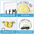 thumbnail image 3 of Set of 5 Fresh Lemonade Wooden Tiered Tray Decor Lemon Rustic Farmhouse Lemon Theme Signs Summer Tier Tray Decor Lemon Drops Handmade Home Kitchen Signs Favor, 3 of 7