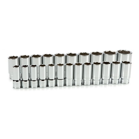 UPC: 0020209037317 | TEKTON 3/4 Inch Drive Deep 6-Point Socket Set  23-Piece (19-50 mm) | SHD93018