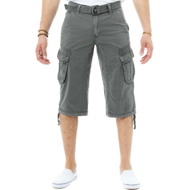 X RAY Men's Belted Tactical Cargo Long Shorts 18