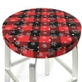 thumbnail image 3 of Balery Christmas With Snowflakes Fundas de asiento para taburete de bar redondo de tela de terciopelo ajustables que protegen de arañazos y manchas para sillas de 14 a 17 pulgadas.-13 inch, 3 of 7