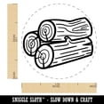 thumbnail image 2 of Stack of Logs Firewood Rubber Stamp for Scrapbooking Crafting Stamping - Medium 1 Inch, 2 of 7