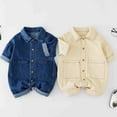 thumbnail image 7 of Toddler Jumpsuits For Boy Baby Girls Boys Solid Cotton Autumn Long Sleeve Romper Jumpsuit Jeans Clothes Dark Blue Cute Homewears 2 Years-3 Years, 7 of 7