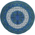 thumbnail image 1 of India Arts Nappe Ronde en Coton de Paon Floral 72" Bleu, 1 of 2