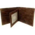 thumbnail image 2 of Western Genuine Tooled Leather Cowhide Cow Fur Mens Bifold Short Wallet in Multi Emblem, 2 of 4