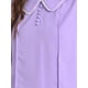 thumbnail image 5 of INSPIRAR CHIC Blusa de Manga Larga con Cuello Peter Pan y Botones Decorativos en la Espalda, Color Lila Claro, 5 of 6