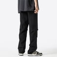 thumbnail image 5 of Pantalones holgados de estilo vintage de otoño para hombre, pantalones casuales de moda, de pierna ancha y recta, pantalones de estilo hip hop con cordón Y2K para hombre, 5 of 5