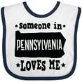 thumbnail image 3 of Inktastic Someone in Pennsylvania Loves Me Boys or Girls Baby Bib, 3 of 4