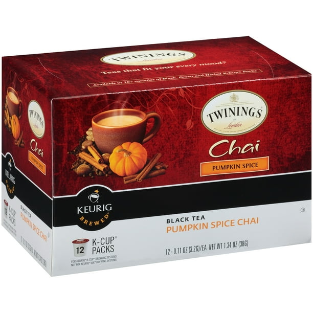 Twinings Pumpkin Spice Chai Tea Keurig KCups, 12 Ct