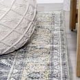 thumbnail image 2 of JONATHAN Y WASHABLE 2 x 8 Runner Rug, Bausch Bohemian Distressed Chenille - Dark Gray/Yellow, WSH201C-28, 2 of 9