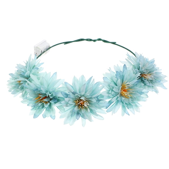 GOOHOCHY Lighted Headband Green Cloth 1Pcs 8.7X9in