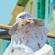 thumbnail image 3 of Sombrero de pesca al aire libre con ventilador solar ancho para mujer, sombrero para el sol con ventilador solar, sombreros para exteriores con ventilador ajustable de 3 velocidades, sombrero para, 3 of 5