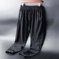 thumbnail image 4 of Men's Quick Dry Ice Silk Loose Casual Pants Fashion Breathable Summer, 4 of 4