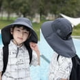 thumbnail image 6 of WUXIAN Baby Girls Sun Hats Kids Sun Protection Upf50+ Bucket Hat Toddler Summer Beach Play Hats With Neck Flap Cap,Grey,One Size, 6 of 6