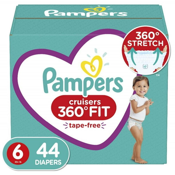 bewondering Vervullen homoseksueel Pampers Cruisers 360 Fit Diapers, Active Comfort, Size 6, 44 ct -  Walmart.com
