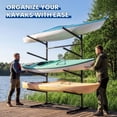 thumbnail image 2 of FICISOG Kayak Storage Rack, Freestanding Adjustable Kayak Rack for Garage and Outdoor Storage, Heavy Duty Storage Racks for Kayak, Canoe and Surfboard, Easy to Install & Adjust, 4 Levels for 4 Kayaks, 2 of 7