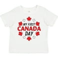 thumbnail image 3 of Inktastic My First Canada Day with Red and White Maple Leaves Boys or Girls Toddler T-Shirt, 3 of 5