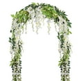 thumbnail image 6 of Willstar 7Ft/Pcs Artificial Flowers Silk Wisteria Garland,Artificial Wisteria Vine Rattan Silk Hanging Flower,Flower Garland Wisteria Arts for Outdoor Ceremony Wedding Garden Home Party, 6 of 11