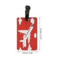thumbnail image 2 of Unique Bargains 1 Pc Airplane Clouds Luggage Tag for Travelling Red, 2 of 5