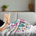 thumbnail image 3 of Chill Soft Flannel Fleece Throw Blanket, Word Art Theme Doodle Cartoon Positive Hippie Cheerful, Cozy Plush for Indoor and Outdoor Use, 60" x 80", Multicolor, by Ambesonne, 3 of 5