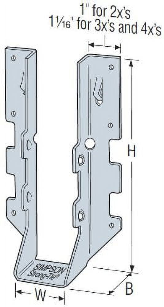 Simpson Strong-Tie 75-pack 75 Pack Simpson Strong Tie LUS26Z 2x6 Light Double Shear Joist Hanger Z-Max Finish — Residential Use, Standard Application