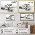 thumbnail image 4 of Designart "Tree Monochrome Ink euphony I" Floral Canvas Print, 4 of 5