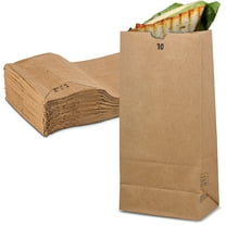 MT Products Paper Lunch Bags 10 lbs. - Brown Paper Bags for Grocery and Shopping - Pack of 500