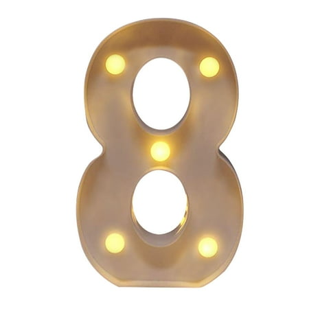 

Xinqinghao Household Pendant Big Sale ! Letters Up Standing Light Light Wihte Plastic Hanging Warm Lights Letter LED Home Decor （H）