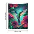 thumbnail image 3 of RKSupls Vertical Tapestry Wall Hanging, Vibrant Tropical Hummingbird Hibiscus Floral Tapestry Wall Decor for Bedroom, Dorm Room, Living Room, Apartment, College Dorm Home Decor, 3 of 5