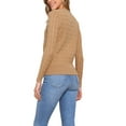 thumbnail image 3 of INSPIRE CHIC Cardigan Sweater for Women's Crew Neck Button Down Long Sleeve Casual Knit Tops L Light Brown, 3 of 6