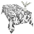 thumbnail image 2 of Black Flower Table Cloth Waterproof Tablecloths, Vintage Farmhouse Boho Leaf Spring Plant Tablecloth Dining Table Cover for Kitchen Party Tabletop Outdoor, Rectangle Tablecloth 54x108 Inch, 2 of 9
