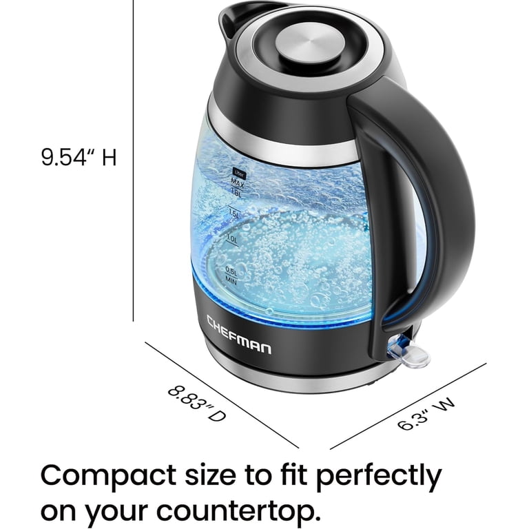 Chefman Rapid-Boil 1.8L Electric Kettle with LED Indicator photo 8