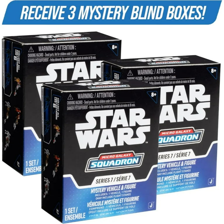 Star Wars Micro Galaxy Squadron Scout Class Blind Box, 3-Pack