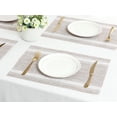 thumbnail image 6 of REGALWOVEN Placemats Set of 6 Vinyl Placemats for Kitchen Dining Table Decor Washable Heat Resistant Table Placemats Wipeable Table Mat White 18*12in, 6 of 7