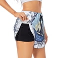 thumbnail image 2 of Disketp Not All Who Wander Are Lost2 Print Women's Shorts Workout Shorts for Athletic Gym Running Shorts with Phone Pockets, 2 of 8