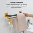 thumbnail image 6 of Wall Mounted Towel Rack Bathroom Kitchen Hand Towels Double Bar Foldable Office Hotel Organizing Holder Accessories White, 6 of 10