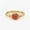 Rose Plated, variant on Red Coral & Diamond Crescent Moon Star Celestial Band Ring, Yellow Gold Plated 925 Sterling Silver Ring, Nature Inspired Sterling Silver Handmade Ring, Wedding Gift Jewelry For Her