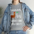 thumbnail image 2 of Llama With Hats Lama With Hat Carl What Did You Do T-Shirt, 2 of 2