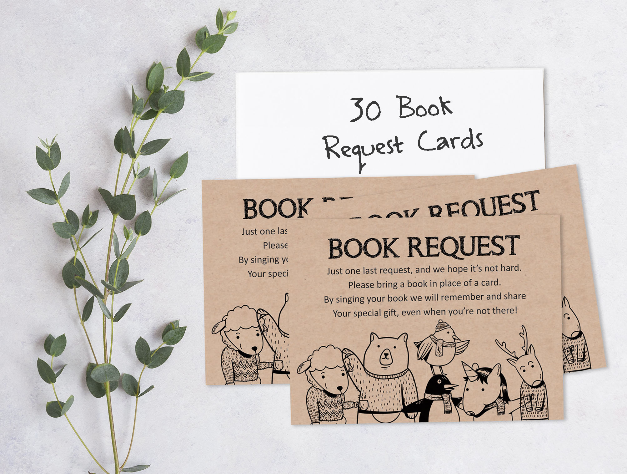 Inkdotpot 30 Kraft Books For Baby Shower Request Cards Bring A Book Instead Of A Card Jungle Animals Gender Neutral Baby Shower Invitations Inserts Games