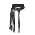 thumbnail image 1 of Cinturones góticos punk para mujer, borlas largas, remaches de moda, cinturón negro ancho, hebilla redonda, cuero sintético, accesorios decorativos para la cintura., 1 of 6