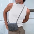 thumbnail image 5 of Men's Mock Turtleneck Tank Tops Ribbed Knit Slim Fit Sleeveless Shirts Casual Basic Tee Shirts White M, 5 of 5