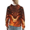 thumbnail image 7 of Honeii Magma Fire Black Dragon Pattern Womens Oversized Hoodies Long Sleeve Sweatshirts Pullover Fall Outfits with Pocket-Large, 7 of 7
