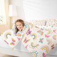 thumbnail image 5 of Manfei Bohemian Rainbow Full Size Bedding Sets, Butterfly Floral Full Size Bed in a Bag, Cream, Polkadot Reversible, 7-Piece, 5 of 6