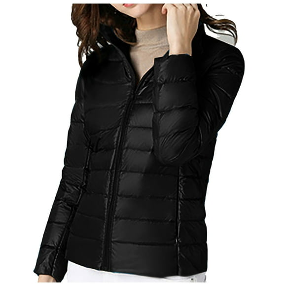 NLLSHGJ Coatigan for Women with Pockets Women's Short Thin and Thick Korean White Down Padded Jacket Jean Jackets Cropped Leather Jacket Women Plus Size